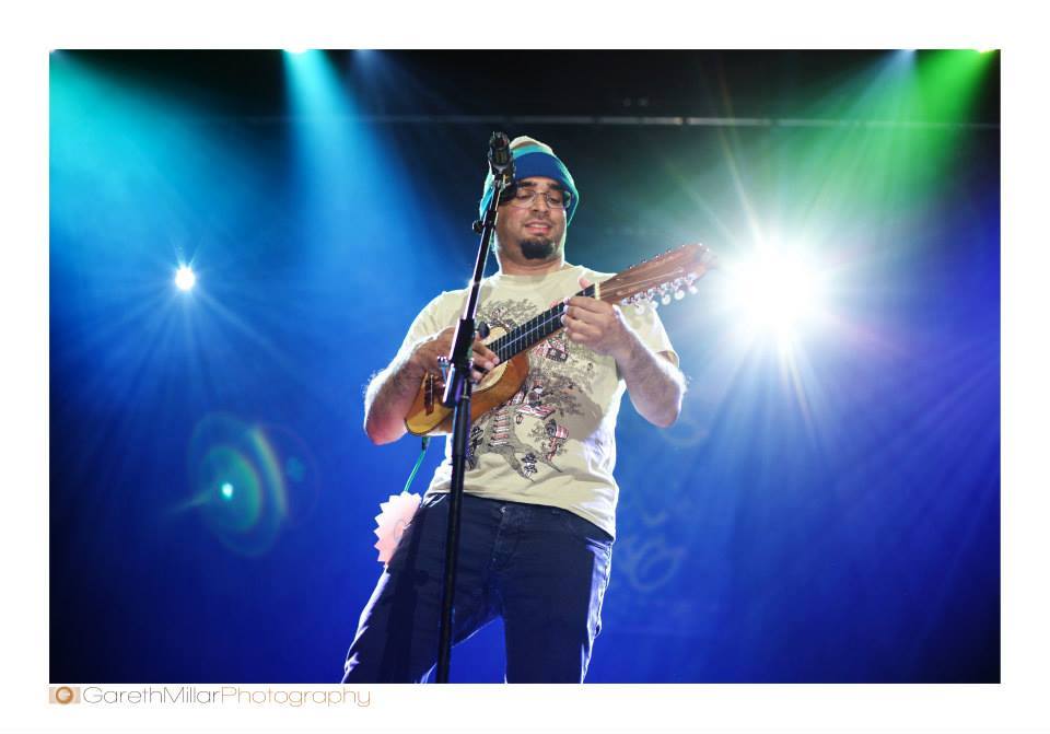 Rishi on stage at the Corn Exchange